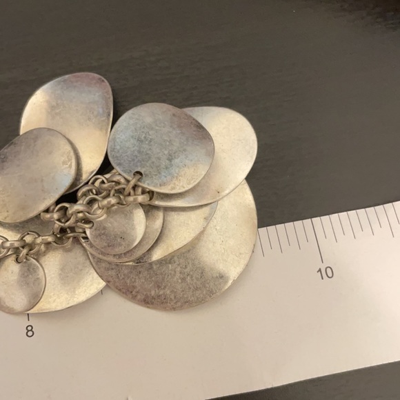 Silver tone disc coin necklace - Picture 10 of 10